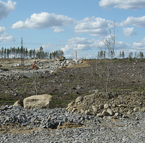 Esirakentamista Tampereen Vuoreksen alueella 2009
